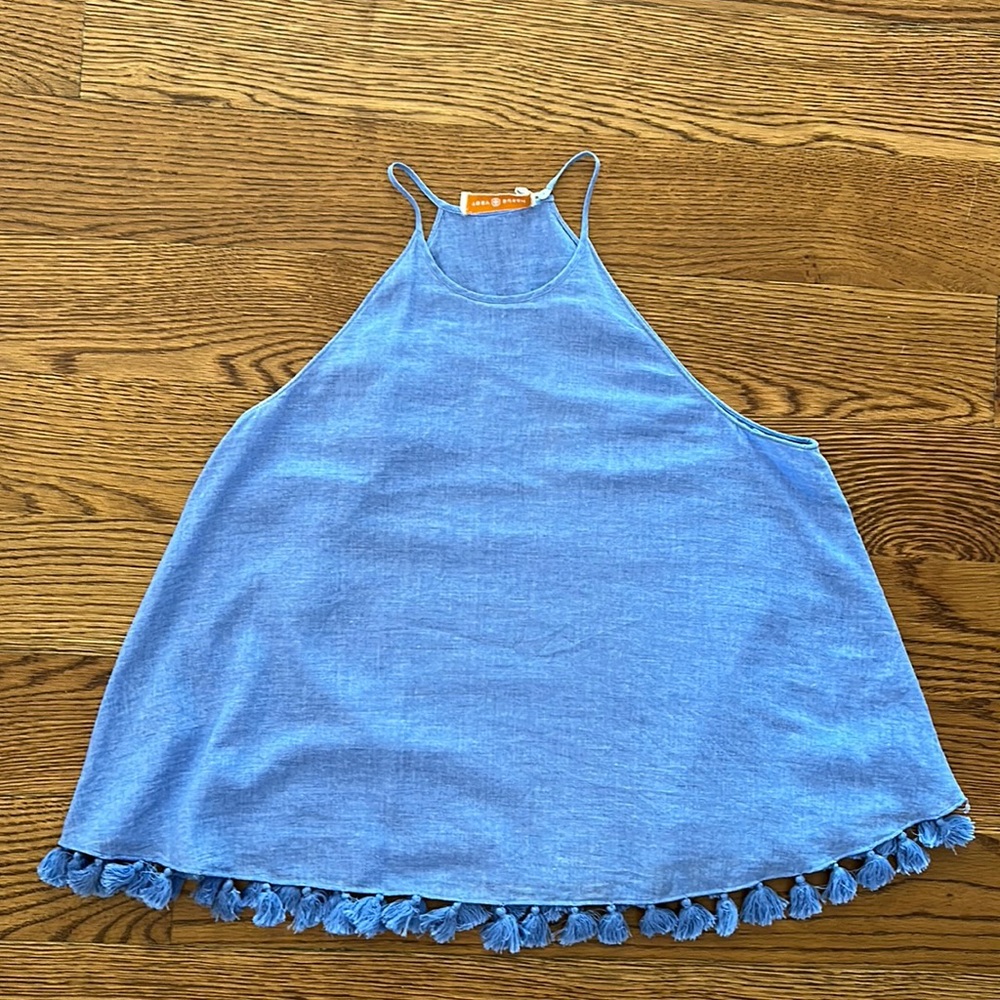 Tory Burch blue cotton halter top size 4 or small